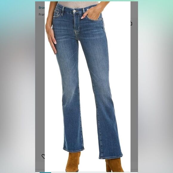 Calvin Klein Mid Rise Flared Fit Jeans in blue size 4 - Picture 1 of 9